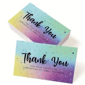 Ombre Thank You Cards For business and occasional Pack Of 50